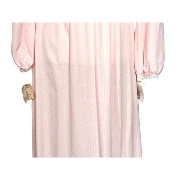 Vintage Nightgown Barad Co Nightwear Womens Size L Pink NOS NWT Long Sleeve Full - Picture 13 of 15
